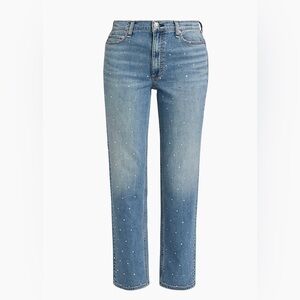 rag & bone Rhinestone-Embellished Straight Jeans